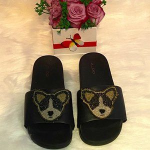 USED: Black Aldo Grini Patch Pool Sides